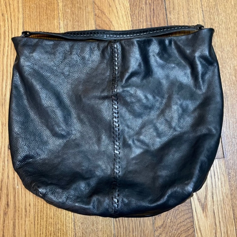 Hobo brand Meridian leather shoulder bag, black